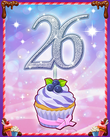 Vanilla Cupcake #26 Badge - Poppit! Bingo