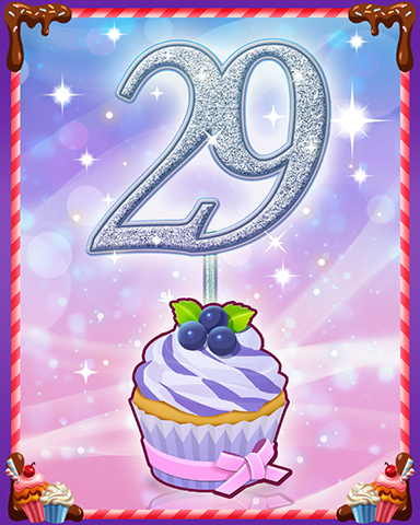 Vanilla Cupcake #29 Badge - Poppit! Bingo