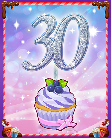 Vanilla Cupcake #30 Badge - Poppit! Bingo