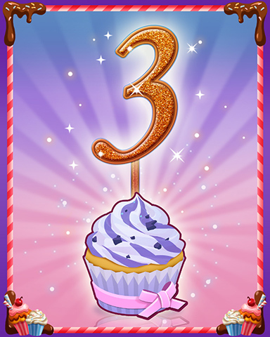 Vanilla Cupcake #3 Badge - Pogo™ Slots