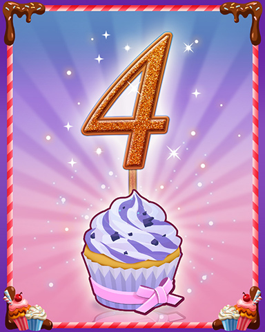Vanilla Cupcake #4 Badge - Pogo™ Slots