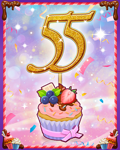 Vanilla Cupcake #55 Badge - Word Whomp HD