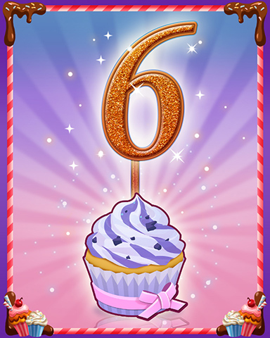 Vanilla Cupcake #6 Badge - Pogo™ Slots