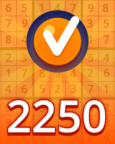 Medium 2250 Puzzles Badge - Pogo™ Daily Sudoku Medium 2250 Puzzles Badge - Pogo™ Daily Sudoku