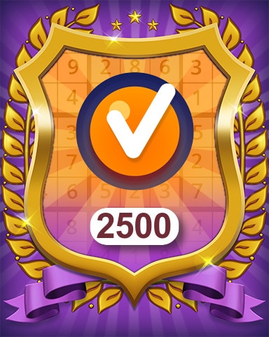 Medium 2500 Puzzles Badge - Pogo™ Daily Sudoku Medium 2500 Puzzles Badge - Pogo™ Daily Sudoku