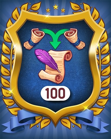 Magic Scrolls 100 Badge - Merge Academy