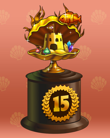 Clamshell Castle Lap 15 Badge - Quinn's Aquarium