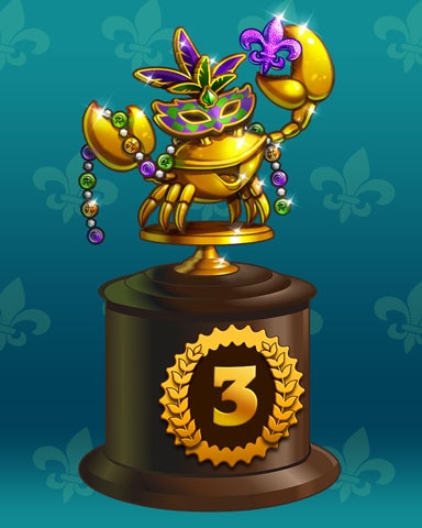 Mardi Gras Gold Lap 3 Badge - MONOPOLY Sudoku