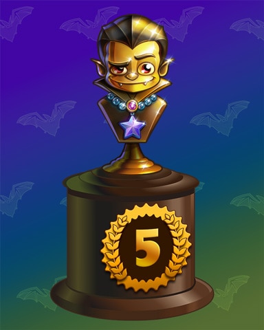 Dracula's Scare-a-thon Lap 5 Badge - Bejeweled Stars