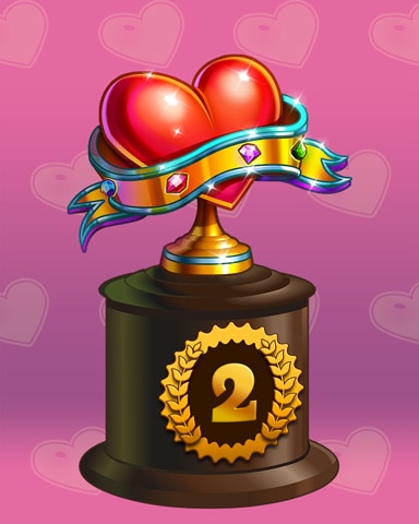 Jeweled Hearts Lap 2 Badge - Pogo™ Bowl