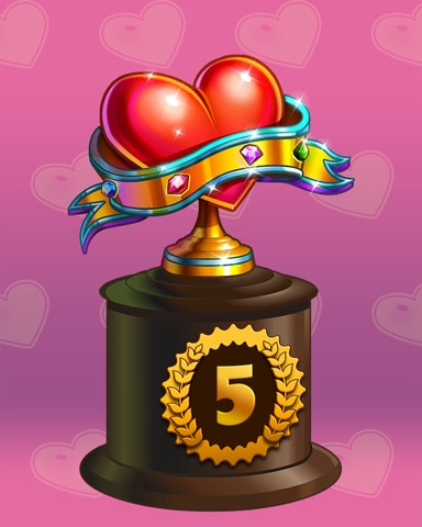 Jeweled Hearts Lap 5 Badge - Claire Hart: Secret In The Shadows