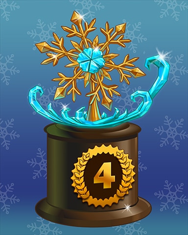 Shimmering Snowflake Lap 4 Badge - Crossword Cove HD