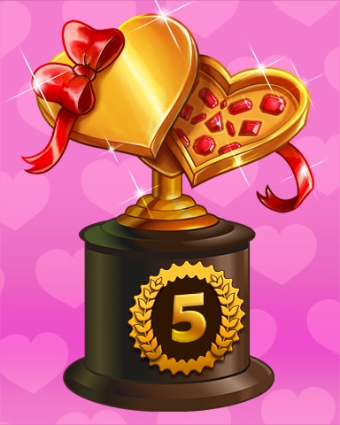 Heart Of Gold Lap 5 Badge - Jet Set Solitaire