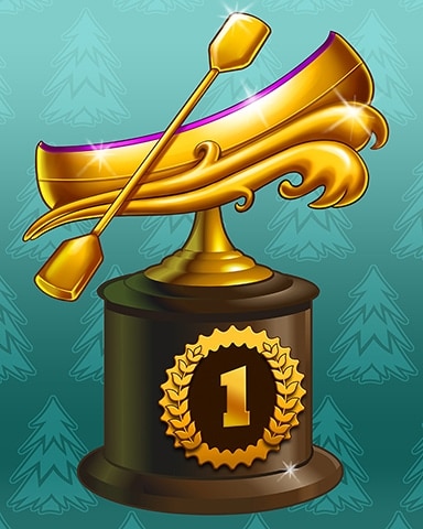 Golden Canoe Lap 1 Badge - Garden Blast