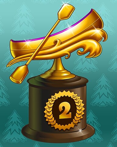 Golden Canoe Lap 2 Badge - Jet Set Solitaire