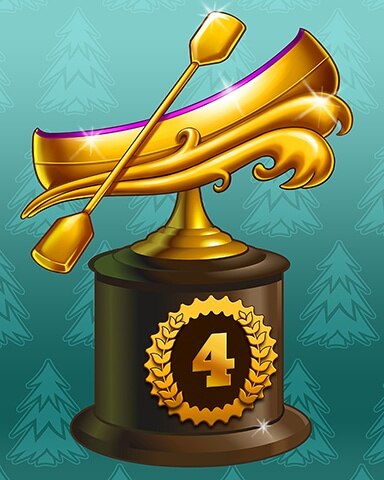 Golden Canoe Lap 4 Badge - World Class Solitaire HD