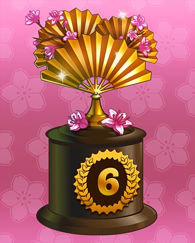 Golden Fan Lap 6 Badge - Garden Blast