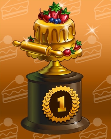 Golden Berry Cake Lap 1 Badge - Solitaire Home Story