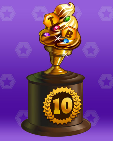 Golden Cone Lap 10 Badge - World Class Solitaire HD