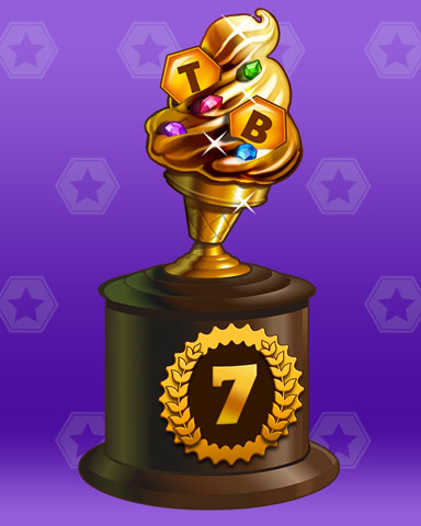 Golden Cone Lap 7 Badge - Poppit! Party