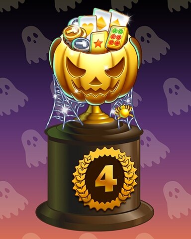 Ghastly Figures Lap 4 Badge - Rainy Day Spider Solitaire HD