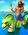 Serpent Rider Badge - Vaults Of Atlantis Slots