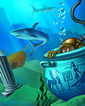 Shark Detector Badge - Vaults Of Atlantis Slots