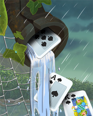 Soggy Spades Badge - Rainy Day Spider Solitaire HD