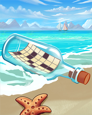 Crossword In A Bottle Badge - Crossword Cove HD