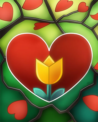 Flowering Hearts Badge - Solitaire Gardens