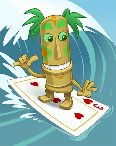 Surfing Tiki Badge - Jungle Gin HD