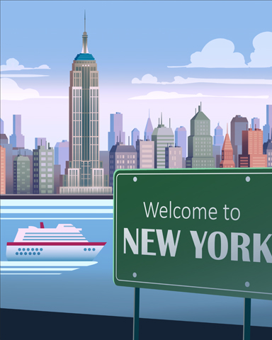 See You In New York Badge - Cross Country Adventure