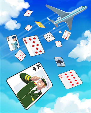 Raining Cats And Cards Badge - First Class Solitaire HD