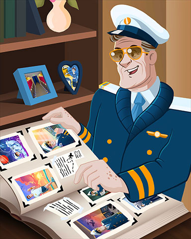 Pilot Memories Badge - First Class Solitaire HD