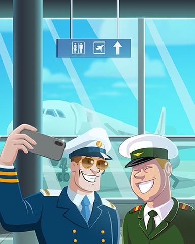 Pilot Selfie Badge - First Class Solitaire HD