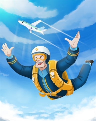 Sky Diving Badge - First Class Solitaire HD