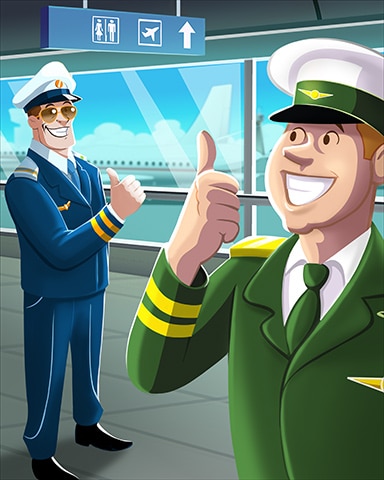 Happy Pilots Badge - First Class Solitaire HD