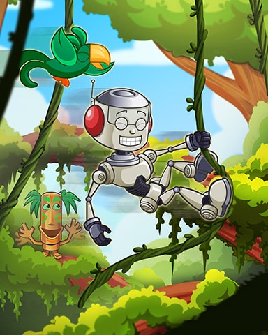 Robot Jungle Surfing Badge - Jungle Gin HD Robot Jungle Surfing Badge - Jungle Gin HD