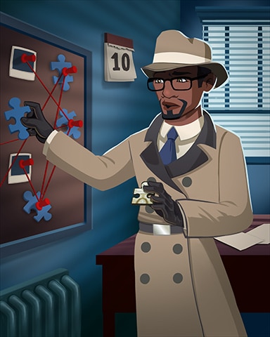 Suspicious Detective Badge - Jigsaw Treasure Hunter HD