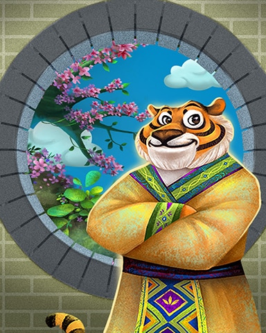Springtime Tiger Badge - Mahjong Garden HD