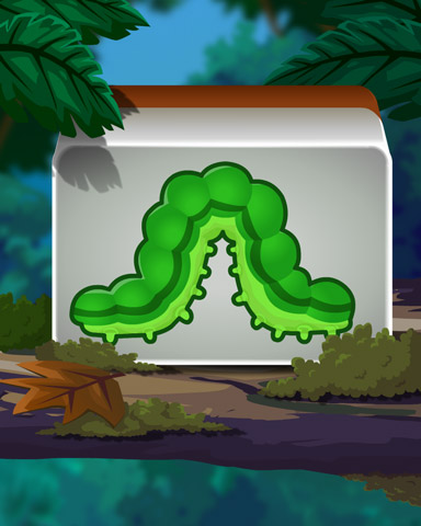 Crawling Caterpillar Badge - Mahjong Safari HD