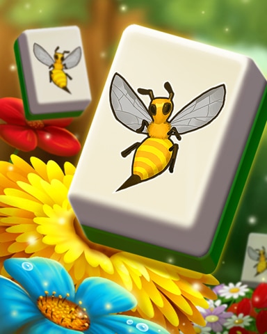 Busy Bee Tiles Badge - Mahjong Safari HD