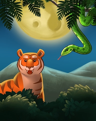 Wild Full Moon Badge - Mahjong Safari HD