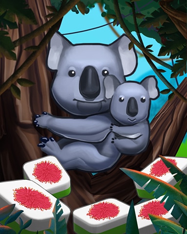 Koalas In The Trees Badge - Mahjong Safari HD
