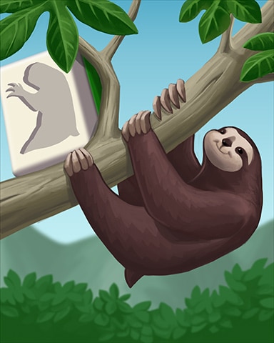 Slow Sloth Badge - Mahjong Safari HD