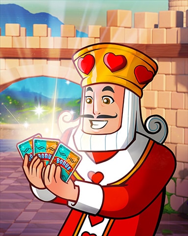 King Hearts Bonus Badge - Payday Freecell HD