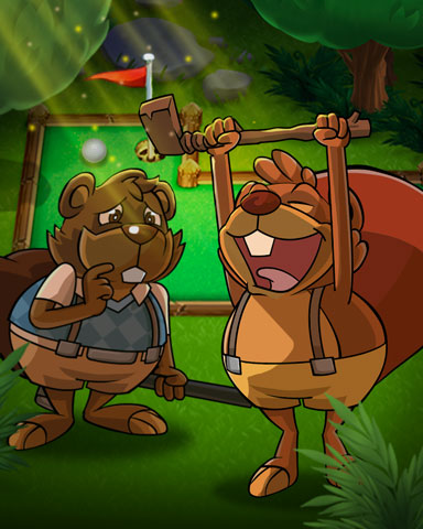 Golfing Bros Badge - Pogo Mini-Golf