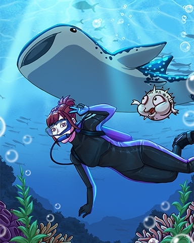 Amy Whale Shark Dive Badge - Quinn's Aquarium