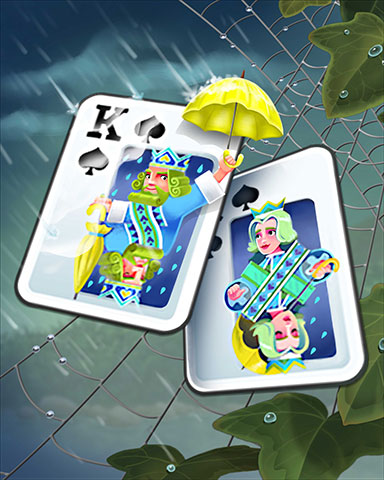 Sharing An Umbrella Badge - Rainy Day Spider Solitaire HD