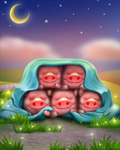 Pink Pigs In A Blanket Badge - Stack'em HD